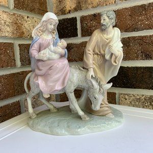Roman Valencia Collection Porcelain Holy Family Flight into Egypt on Donkey 1998